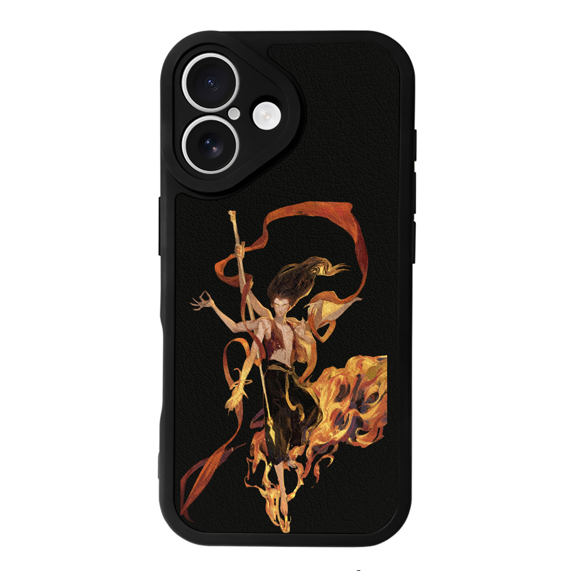 （画像用） Ne Zha 2 ナタ 魔童の大暴れ 【iPhone 16シリーズ対応】シリコンスマホケース（レザー調） 材質：シリコン